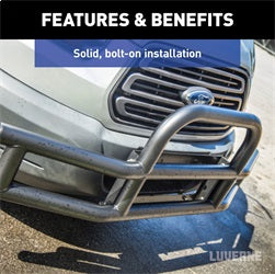 Luverne 205530-205920 LUVERNE 205530-205920 Tuff Guard Black Stainless Commercial Cargo Van Bumper Gua for Select Ford E-Transit, Ford Transit-150, Ford Transit-250, Ford Transit-350