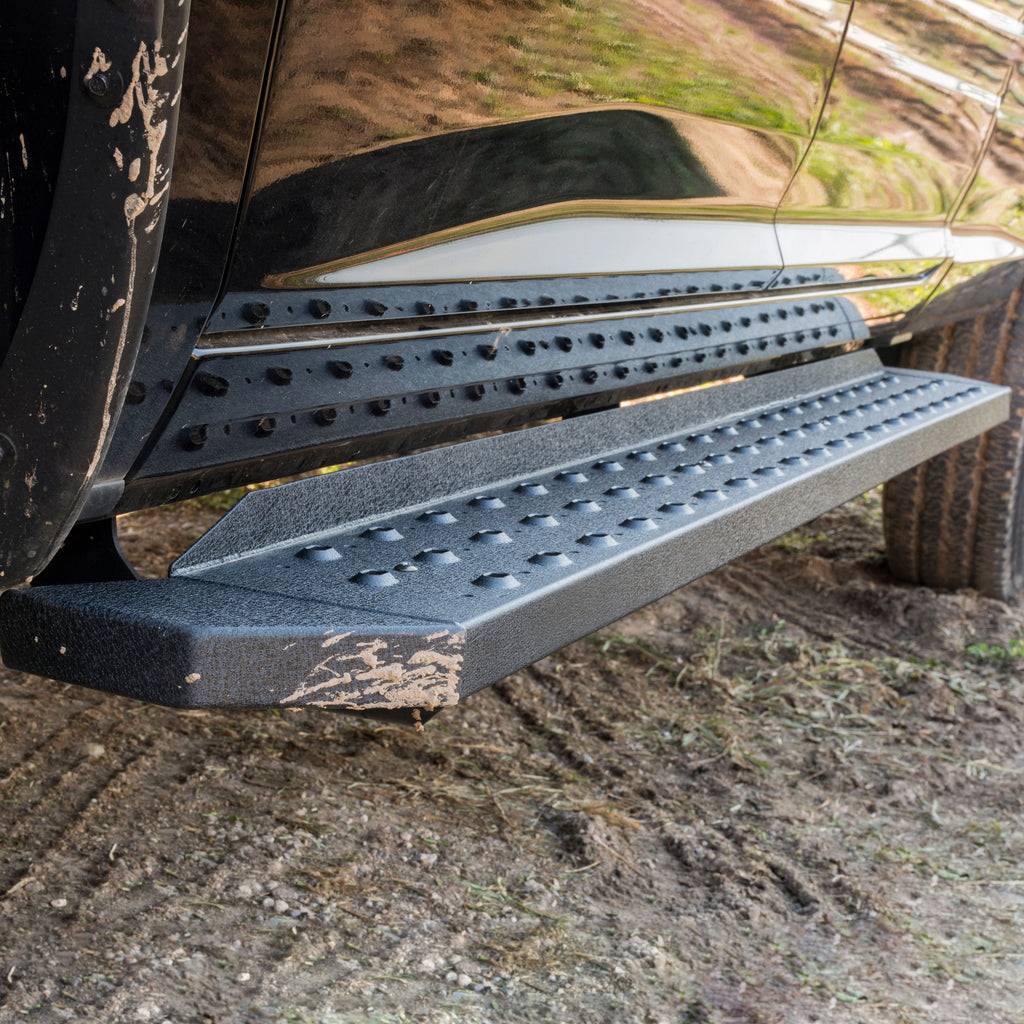 ARIES 2055512 RidgeStep 6-1/2" x 91" Running Boards, Select Silverado, Suburban, Sierra, Yukon for Select Chevrolet Silverado 2500 HD