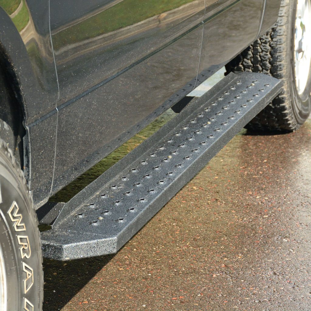 ARIES 2055517 RidgeStep 6-1/2" x 75" Black Steel Running Boards, Select Ford F-150 for Select Ford F-150