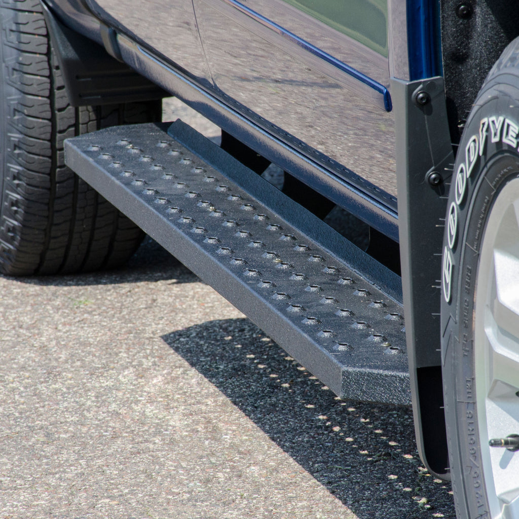 ARIES 2055531 RidgeStep 6-1/2" x 91" Black Steel Running Boards, Select Silverado, Sierra for Select Chevrolet Silverado 2500 HD