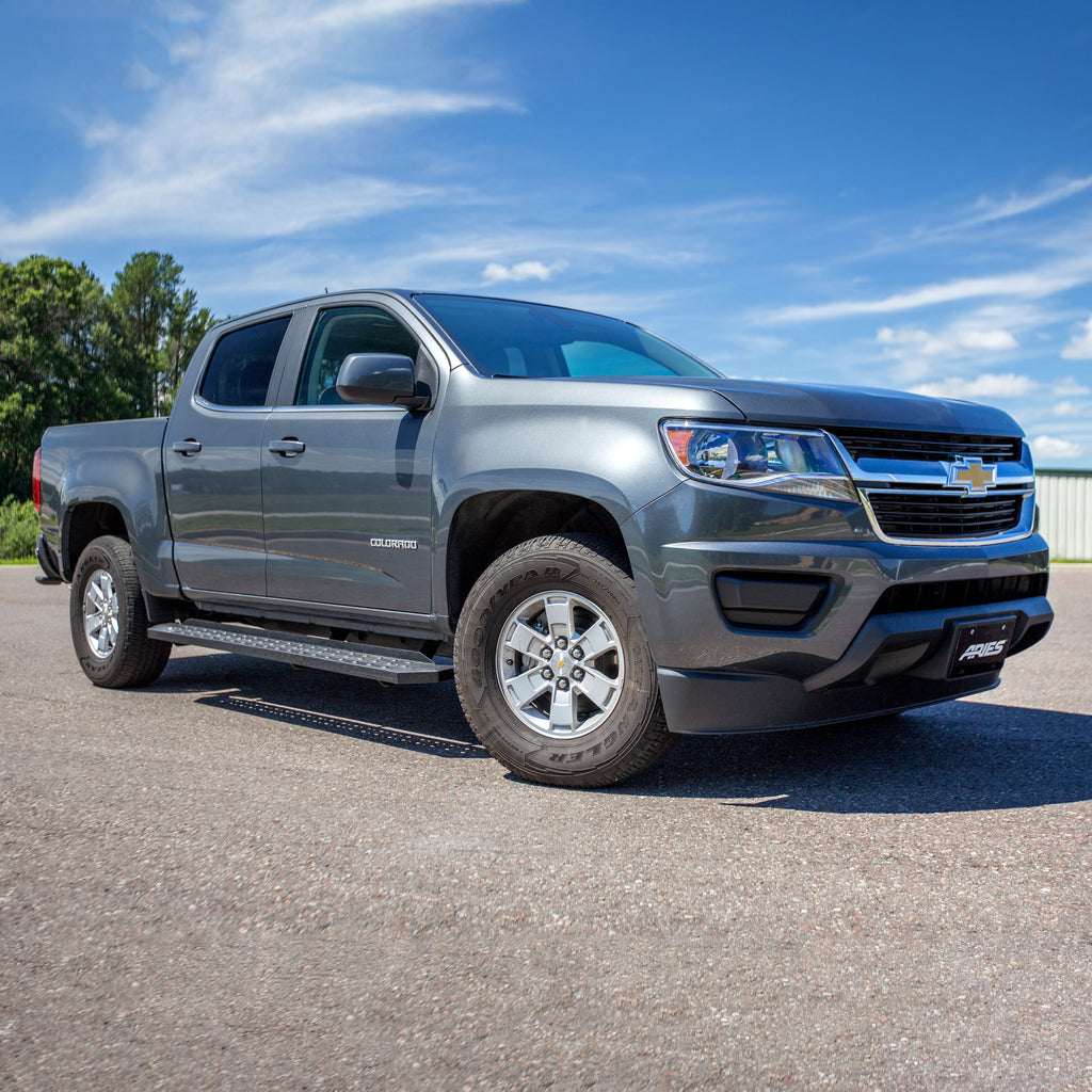 ARIES 2055533 RidgeStep 6-1/2" x 85" Black Steel Running Boards, Select Colorado, Canyon for Select Chevrolet Colorado