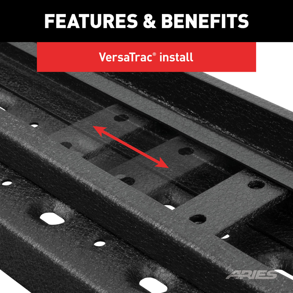 ARIES 2055534 RidgeStep 6-1/2" x 96", 36" Steel Running Boards, Select Sprinter 2500, 3500 for Select Mercedes-Benz Sprinter 2500