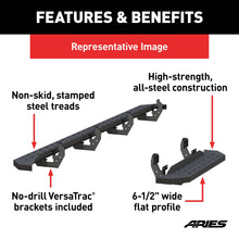 Load image into Gallery viewer, ARIES 2055539 RidgeStep 6-1/2" x 96", 36" Black Steel Running Boards, Select Ram ProMaster for Select Ram ProMaster 2500