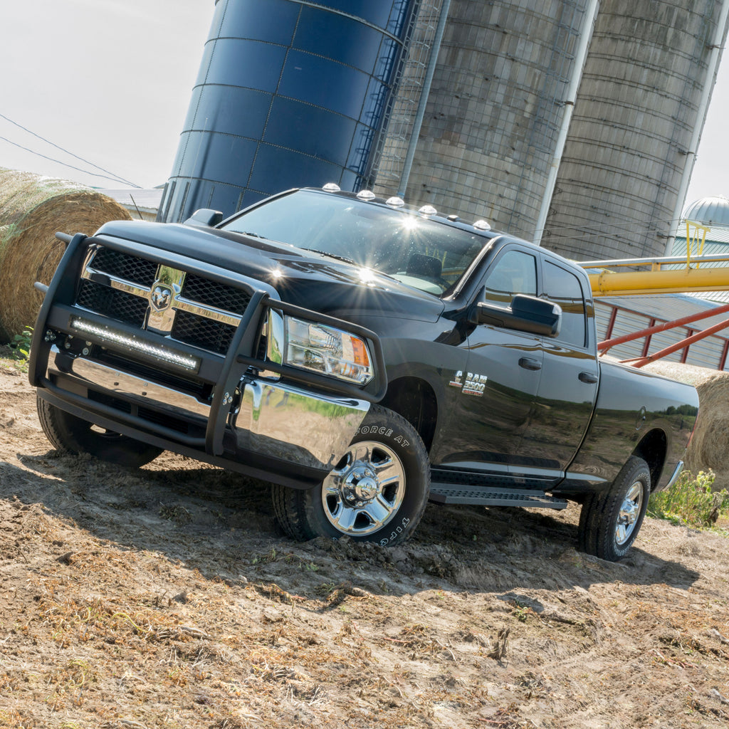 ARIES 2055550 RidgeStep 6-1/2" x 75" Black Steel Running Boards, Select Ram 1500 for Select Ram 1500