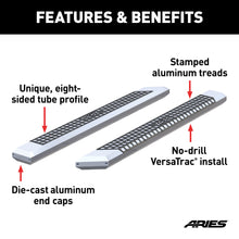 Load image into Gallery viewer, ARIES 2055875 AdvantEDGE 5-1/2in. x 75in. Chrome Aluminum Side Bars (No Brackets) - Truck Part Superstore