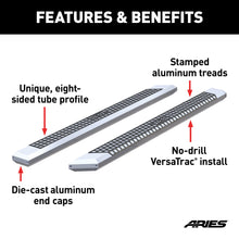 Load image into Gallery viewer, ARIES 2055891 AdvantEDGE 5-1/2" x 91" Chrome Aluminum Side Bars (No Brackets) for Select Ford F-250