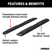 Load image into Gallery viewer, ARIES 2057985 AscentStep 5-1/2" x 85" Black Steel Running Boards (No Brackets) for Select Nissan TITAN