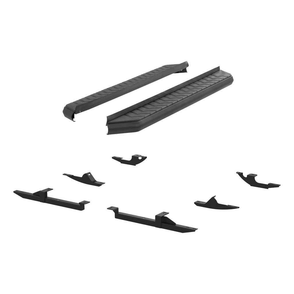 ARIES 2061008 AeroTread 5in. x 67in. Black Stainless Running Boards; Select Jeep Compass; Patr - Truck Part Superstore