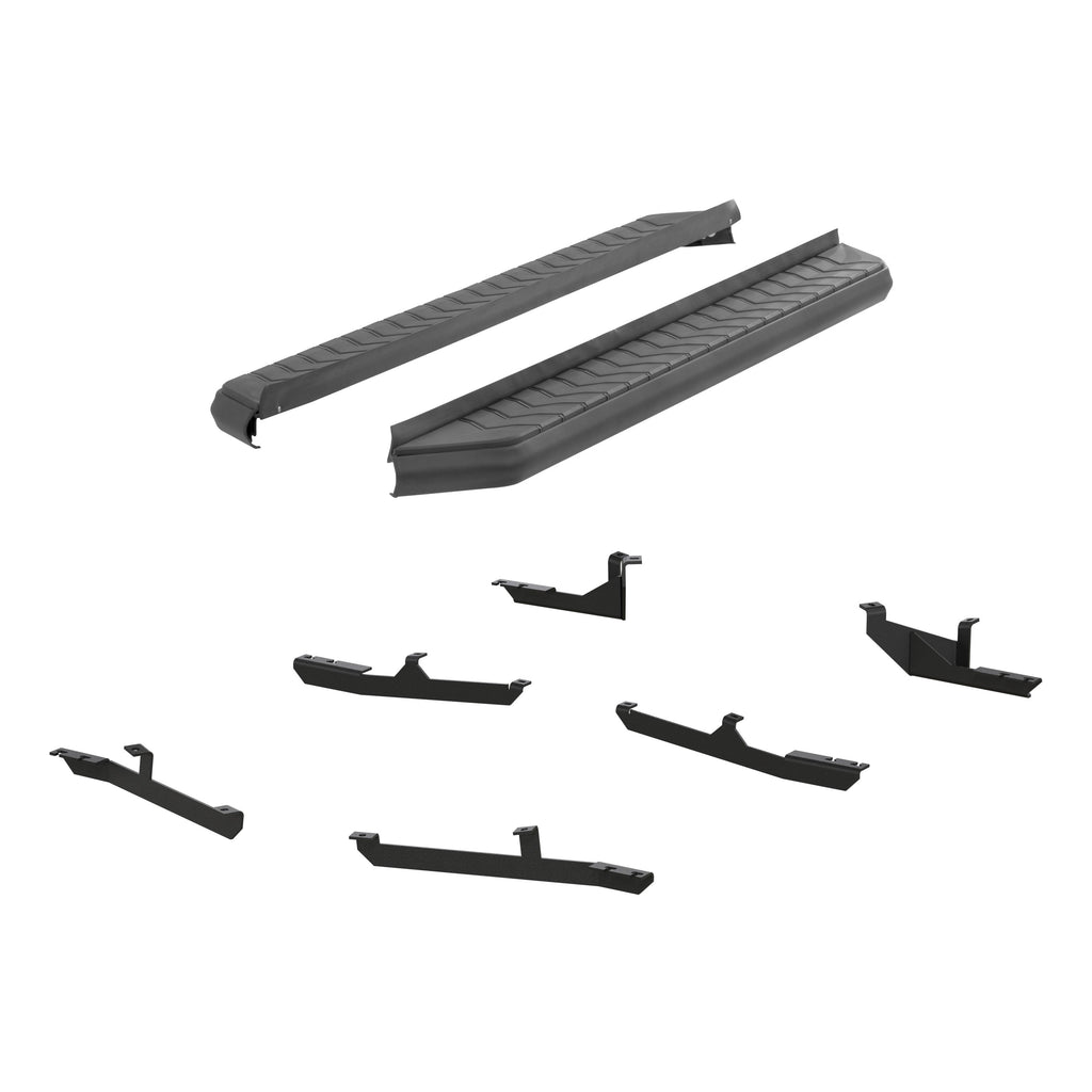 ARIES 2061019 AeroTread 5in. x 70in. Black Stainless Running Boards; Select Hyundai Tucson - Truck Part Superstore