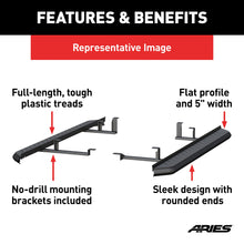 Load image into Gallery viewer, ARIES 2061027 AeroTread 5" x 67" Black Stainless Running Boards, Select Toyota 4Runner for Select Toyota 4Runner