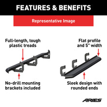 Load image into Gallery viewer, ARIES 2061030 AeroTread 5" x 76" Black Stainless Running Boards, Select Enclave, Traverse for Select Buick Enclave