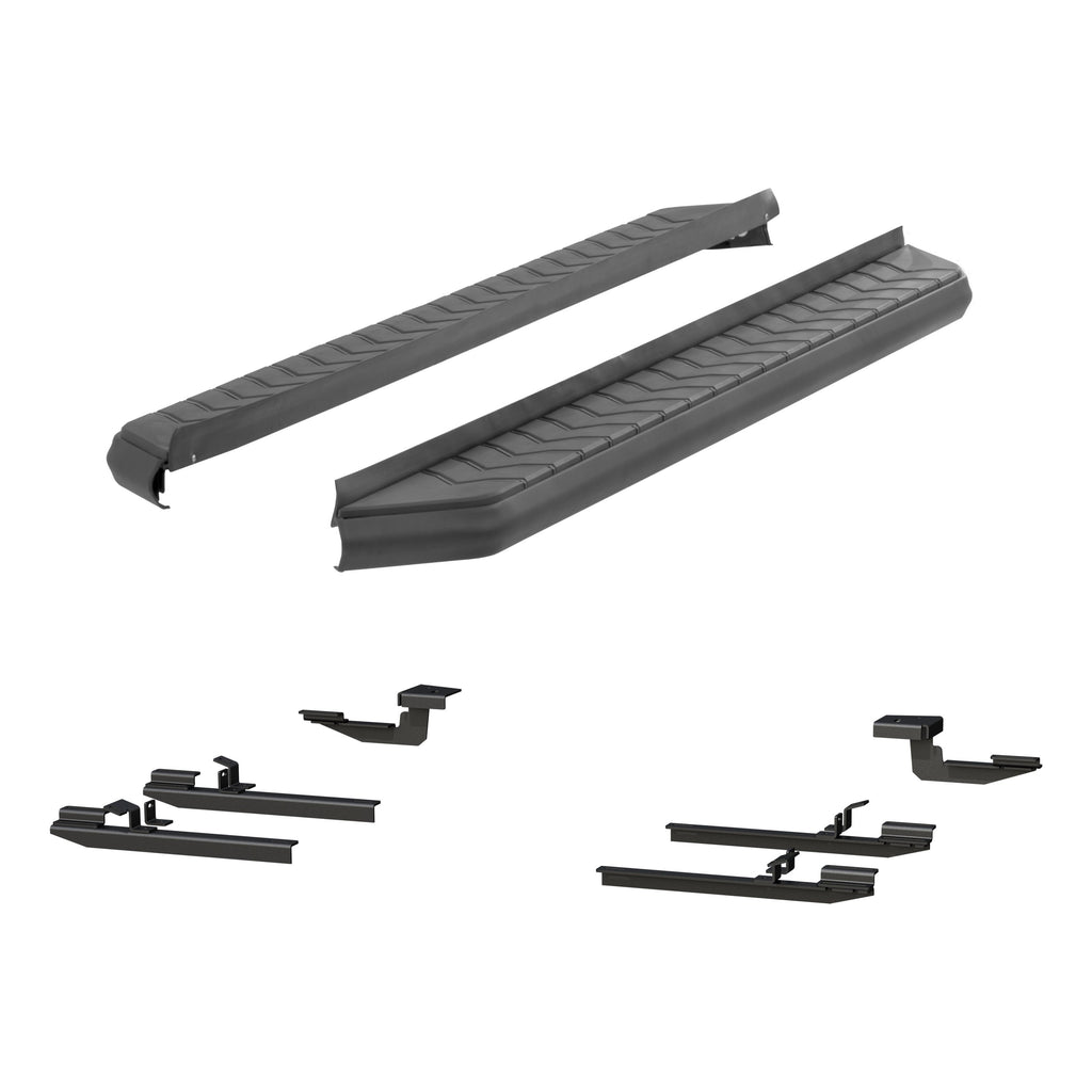 ARIES 2061037 AeroTread 5" x 70" Black Stainless Running Boards, Select Nissan Rogue for Select Nissan Rogue