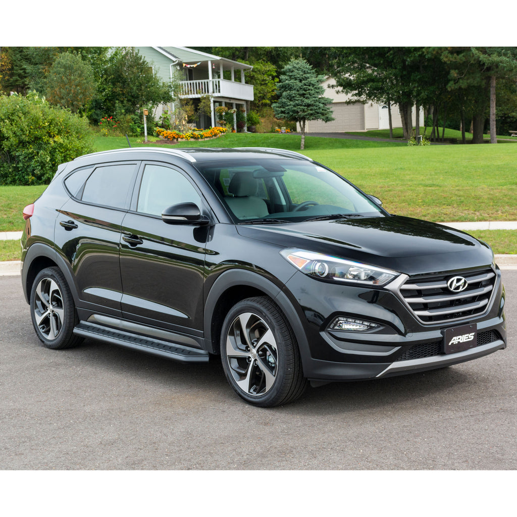 ARIES 2061039 AeroTread 5" x 67" Black Stainless Running Boards, Select Sportage, Tucson for Select Kia Sportage