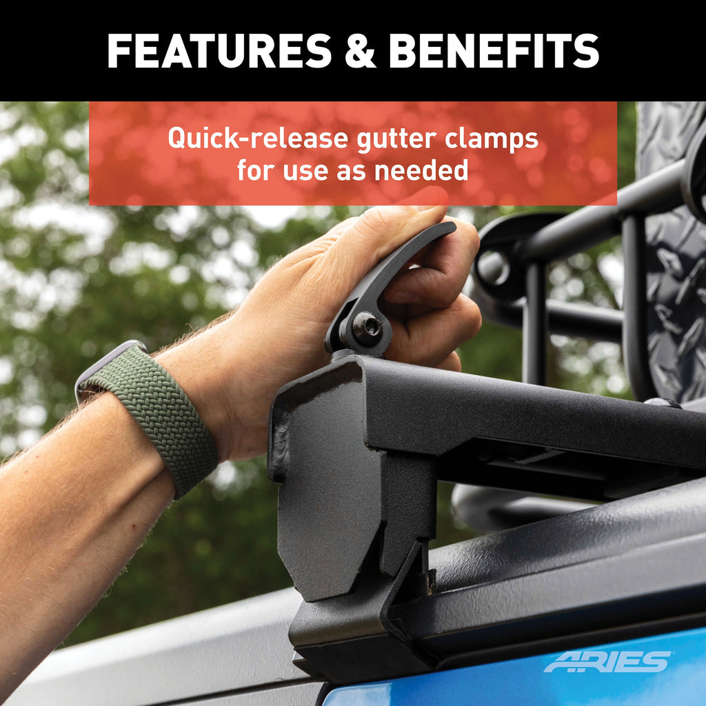 ARIES 2070450 Jeep Roof Rack Crossbars for Wrangler JK (2-Pack) for Select Jeep Wrangler