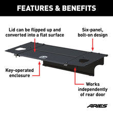 Load image into Gallery viewer, ARIES 2070465 Black Aluminum Security Cargo Lid, Select Jeep JK Unlimited for Select Jeep Wrangler