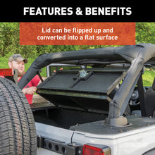 Load image into Gallery viewer, ARIES 2070465 Black Aluminum Security Cargo Lid, Select Jeep JK Unlimited for Select Jeep Wrangler