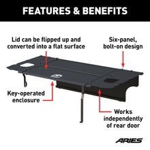 Load image into Gallery viewer, ARIES 2070475 Black Aluminum Security Cargo Lid, Select Jeep JK Unlimited for Select Jeep Wrangler