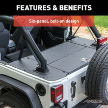 Load image into Gallery viewer, ARIES 2070475 Black Aluminum Security Cargo Lid, Select Jeep JK Unlimited for Select Jeep Wrangler