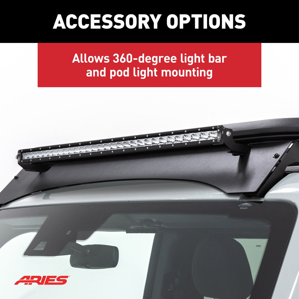ARIES 2070615 Textured Black Aluminum Platform Roof Rack Cargo Carrier, Fits Select Ford Bronco 2-Door for Select Ford Bronco
