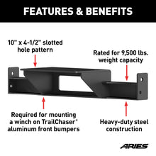 Load image into Gallery viewer, ARIES 2072101 TrailChaser Bumper Jeep JK Winch Reinforcement Bracket for Select Jeep Wrangler