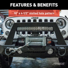 Load image into Gallery viewer, ARIES 2072101 TrailChaser Bumper Jeep JK Winch Reinforcement Bracket for Select Jeep Wrangler