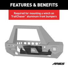 Load image into Gallery viewer, ARIES 2072102 TrailChaser Bumper Jeep JL, Gladiator Winch Reinforcement Bracket for Select Jeep Wrangler