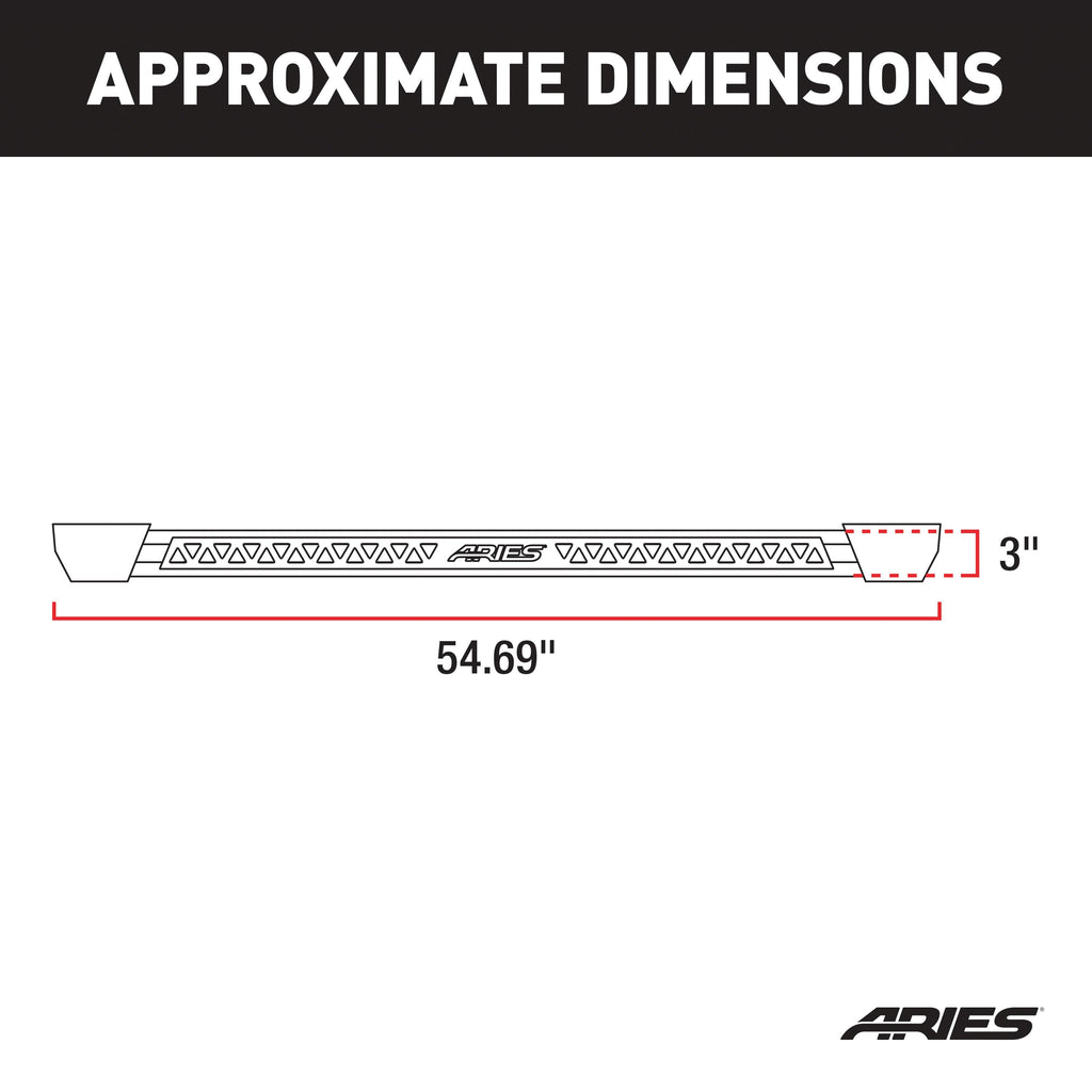 ARIES 2074102 Rocker Step Running Boards, Select Jeep Wrangler TJ for Select Jeep Wrangler