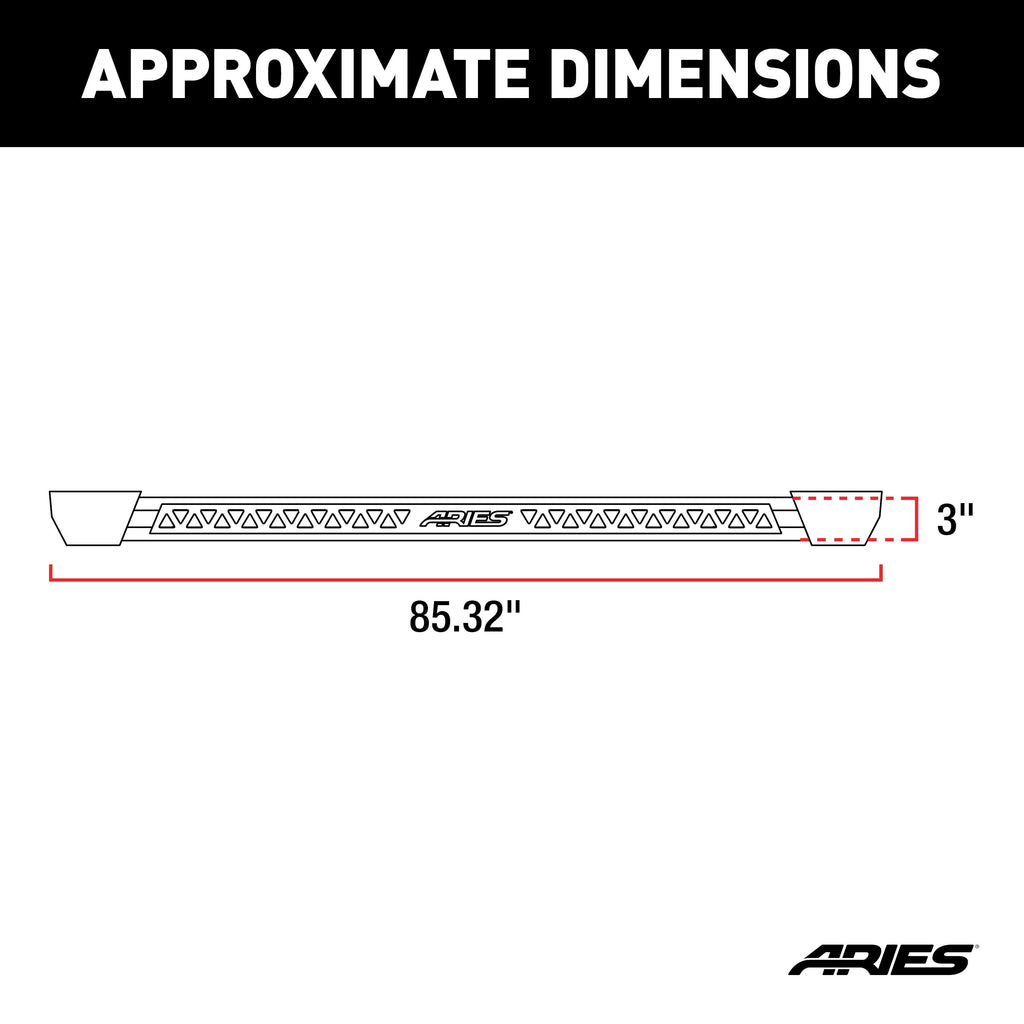 ARIES 2074113 Rocker Step Running Boards; Select Silverado; Sierra 1500; 2500; 3500 Crew Cab - Truck Part Superstore