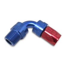 Load image into Gallery viewer, Performance--8-An-RedBlue-90-Degree-Full-Flow-Swivel-Pipe-Thread-Hose-End-(With-12In-Npt)