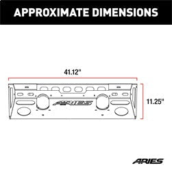 ARIES 2081000 TrailChaser Jeep Wrangler JK Steel Front Bumper Center Section - Truck Part Superstore