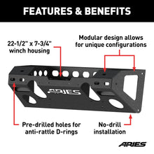Load image into Gallery viewer, ARIES 2081000 TrailChaser Jeep Wrangler JK Steel Front Bumper Center Section - Truck Part Superstore