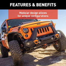 Load image into Gallery viewer, ARIES 2081001 TrailChaser Jeep Wrangler JK Aluminum Front Bumper Center Section for Select Jeep Wrangler