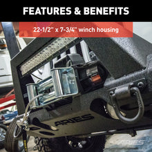 Load image into Gallery viewer, ARIES 2081001 TrailChaser Jeep Wrangler JK Aluminum Front Bumper Center Section for Select Jeep Wrangler