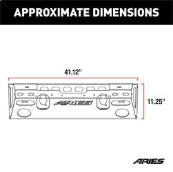 ARIES 2081003 TrailChaser Jeep Wrangler JL; Gladiator Steel Front Bumper Center Section - Truck Part Superstore