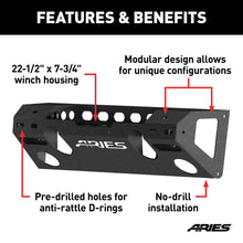 Load image into Gallery viewer, ARIES 2081004 TrailChaser Jeep Wrangler JL, Gladiator Aluminum Front Bumper Center Section for Select Jeep Wrangler