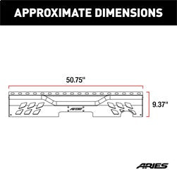 ARIES 2081020 TrailChaser Jeep Wrangler JK Steel Rear Bumper Center Section - Truck Part Superstore