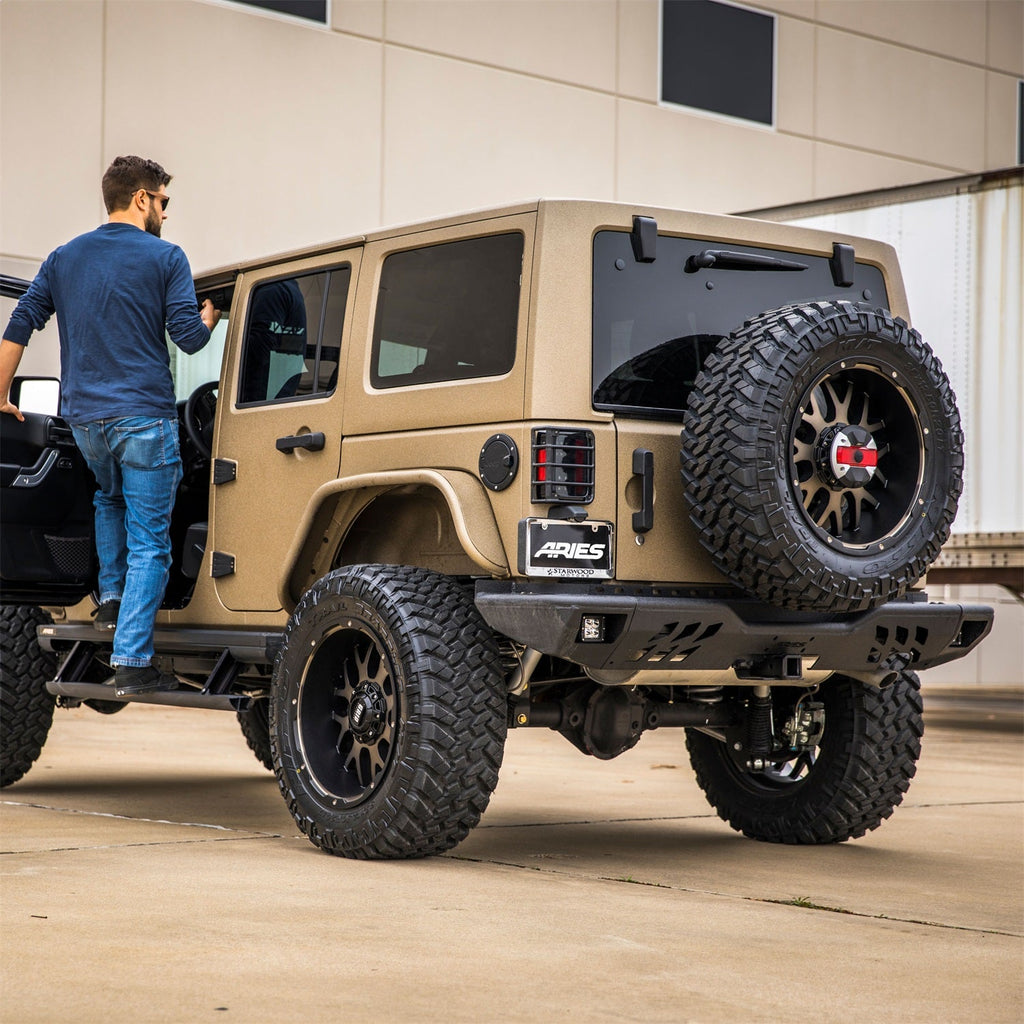 ARIES 2081020 TrailChaser Jeep Wrangler JK Steel Rear Bumper Center Section - Truck Part Superstore