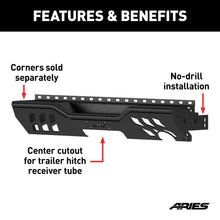 Load image into Gallery viewer, ARIES 2081021 TrailChaser Jeep Wrangler JK Aluminum Rear Bumper Center Section for Select Jeep Wrangler