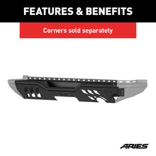 Load image into Gallery viewer, ARIES 2081021 TrailChaser Jeep Wrangler JK Aluminum Rear Bumper Center Section for Select Jeep Wrangler