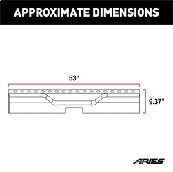 ARIES 2081024 TrailChaser Jeep Wrangler JL Steel Rear Bumper Center Section - Truck Part Superstore