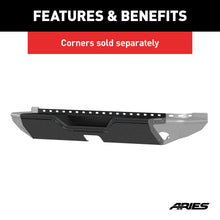 Load image into Gallery viewer, ARIES 2081025 TrailChaser Jeep Wrangler JL Aluminum Rear Bumper Center Section for Select Jeep Wrangler