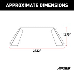 ARIES 2081100 ARIES 2081100 TrailChaser Black Steel Front Jeep Bumper Angular Brush Guard Only - Truck Part Superstore