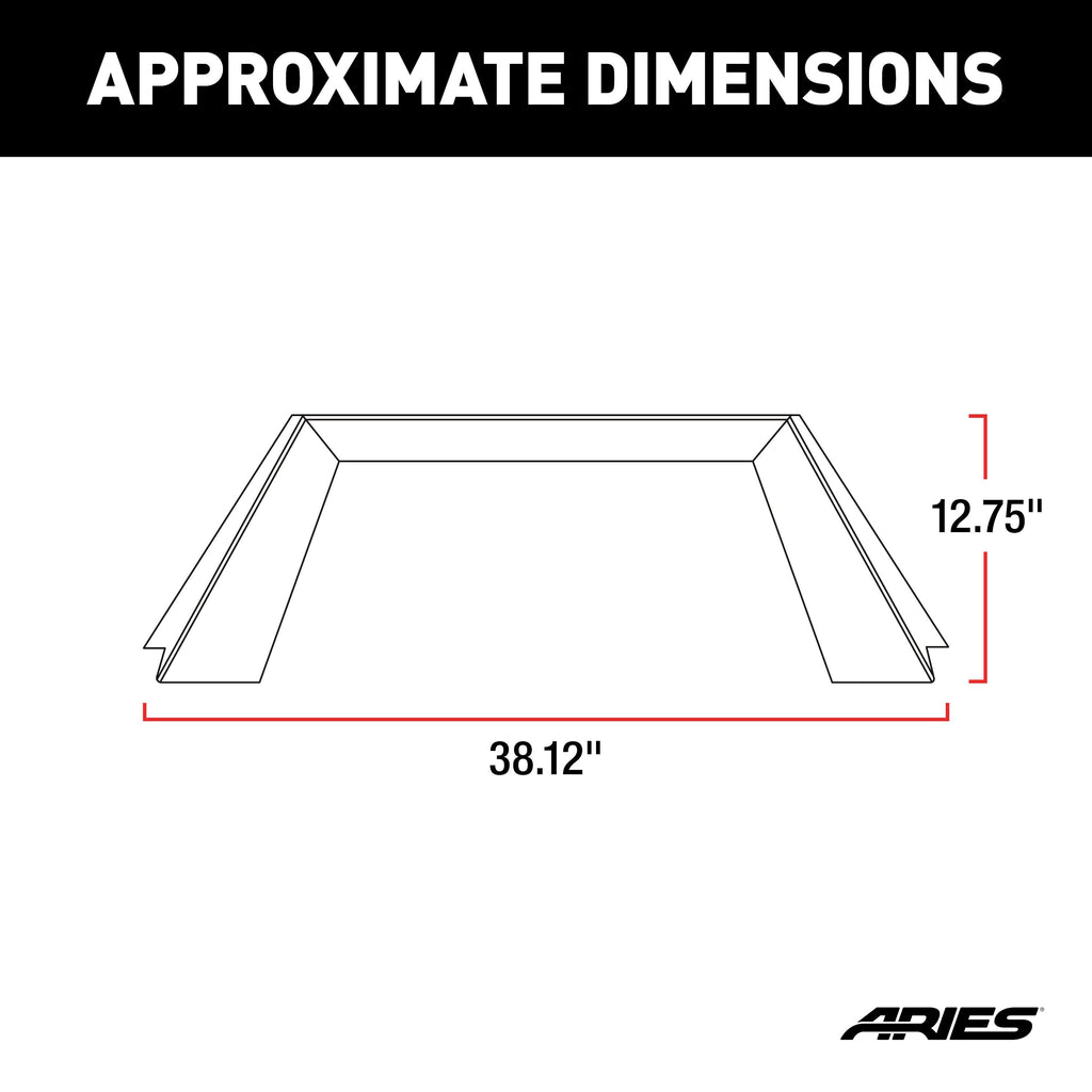 ARIES 2081101 TrailChaser Jeep Wrangler Aluminum Front Bumper Angular Brush Guard for Select Jeep Wrangler