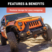 Load image into Gallery viewer, ARIES 2081200 TrailChaser Jeep Wrangler; Gladiator Steel Front Bumper Corners with LEDs - Truck Part Superstore