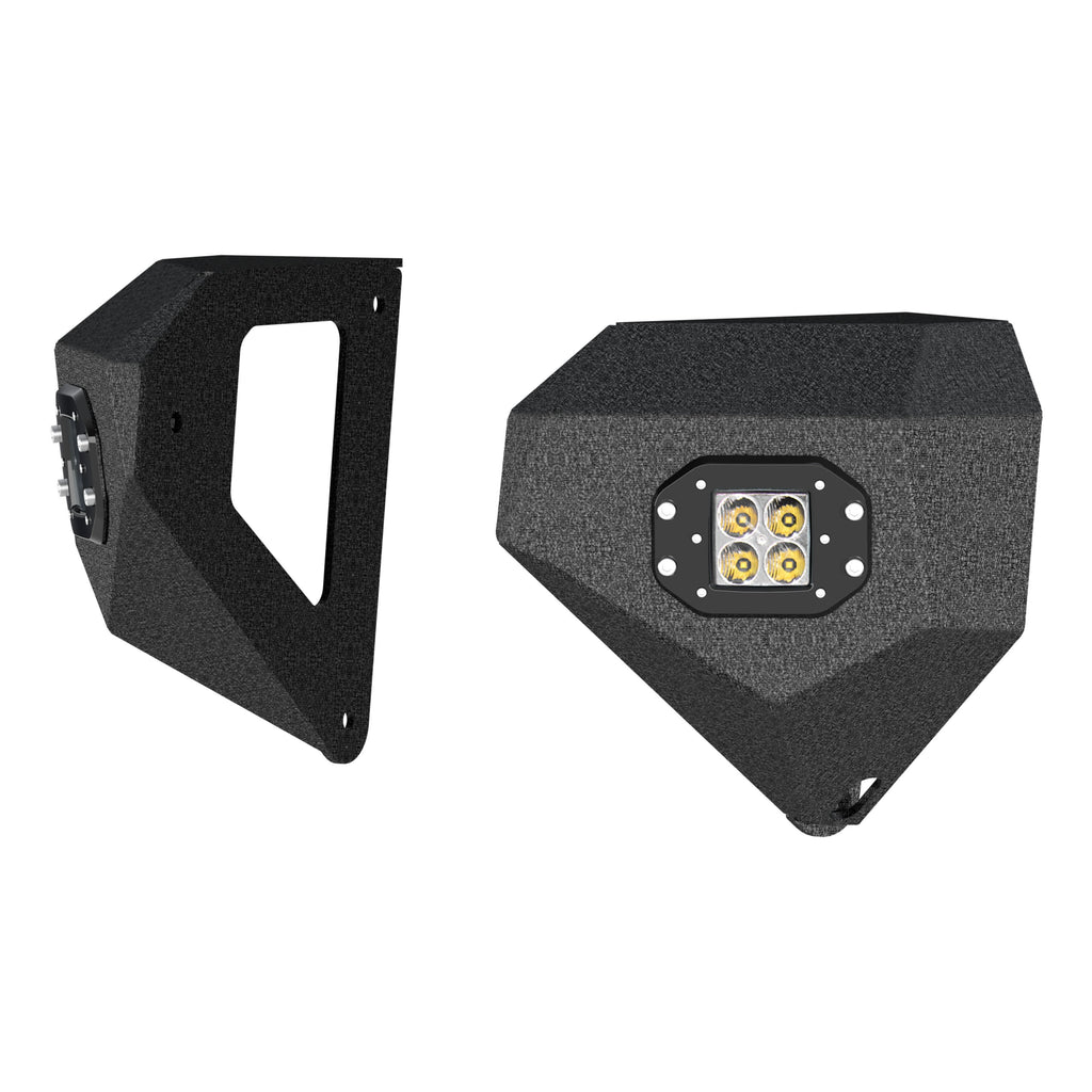 ARIES 2081205 TrailChaser Jeep Wrangler, Gladiator Aluminum Front Bumper Corners with LEDs for Select Jeep Wrangler