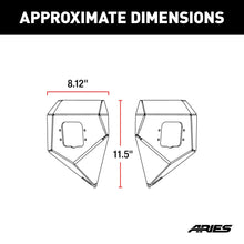 Load image into Gallery viewer, ARIES 2081205 TrailChaser Jeep Wrangler, Gladiator Aluminum Front Bumper Corners with LEDs for Select Jeep Wrangler