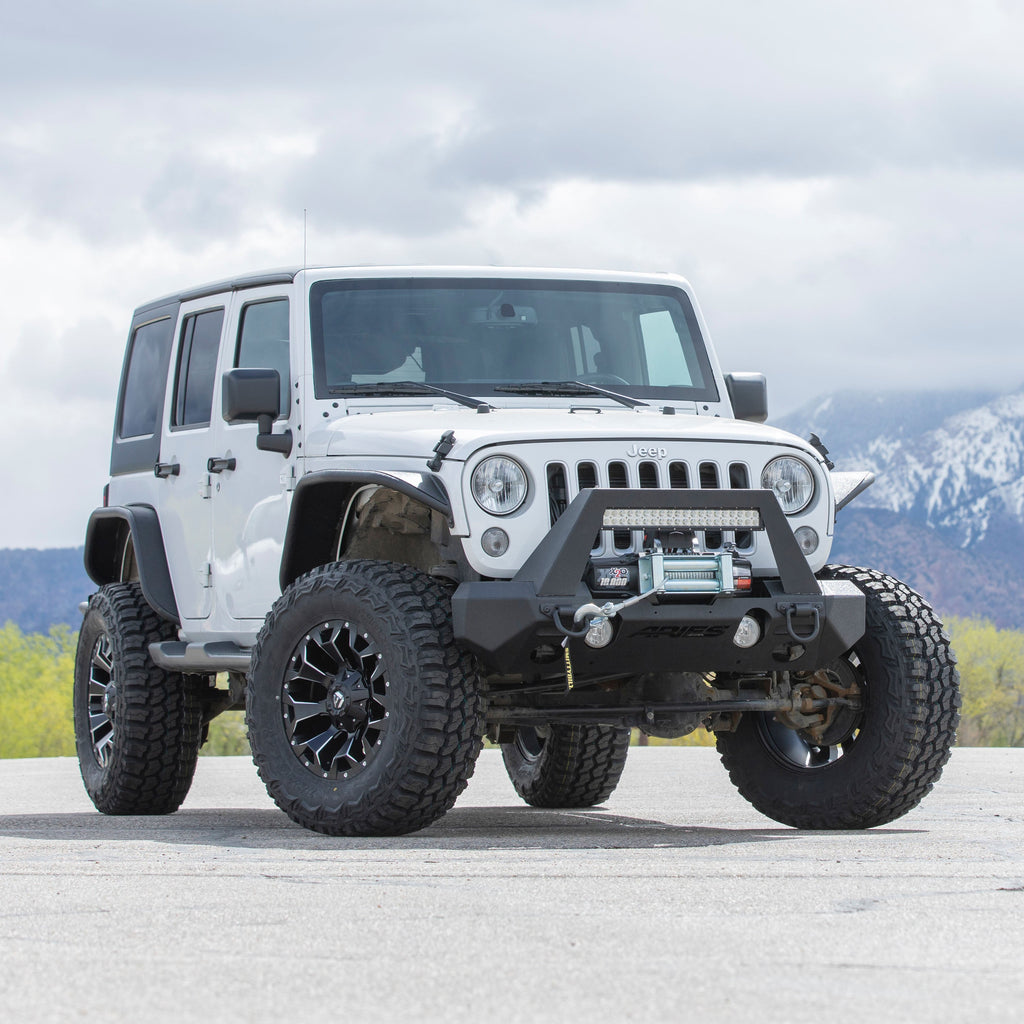 ARIES 2081206 TrailChaser Jeep Wrangler; Gladiator Steel Front Bumper Corners - Truck Part Superstore