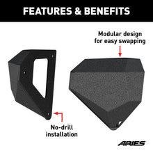 Load image into Gallery viewer, ARIES 2081207 TrailChaser Jeep Wrangler, Gladiator Aluminum Front Bumper Corners for Select Jeep Wrangler