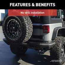 Load image into Gallery viewer, ARIES 2081220 TrailChaser Jeep Wrangler JK Steel Rear Bumper Corners - Truck Part Superstore