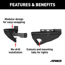 Load image into Gallery viewer, ARIES 2081221 TrailChaser Jeep Wrangler Aluminum Rear Bumper Corners for Select Jeep Wrangler